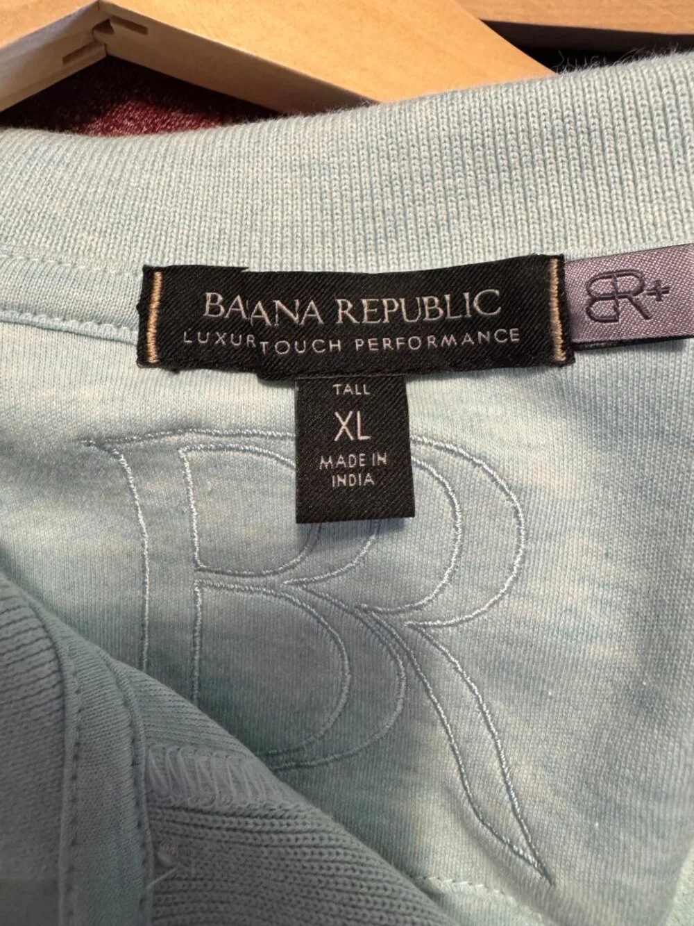 Banana Republic soft blue polo shirt